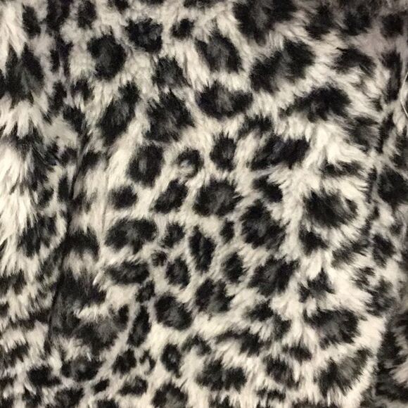 7-8 Gymboree black & gray fuzzy coat - Picture 2 of 4